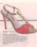 Toronto Star - February 27, 2013  Shoe of the Week - Nellie Tangerine