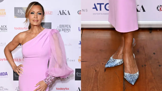 White Shoes With Crystal Slingbacks at Black British Theatre Awards