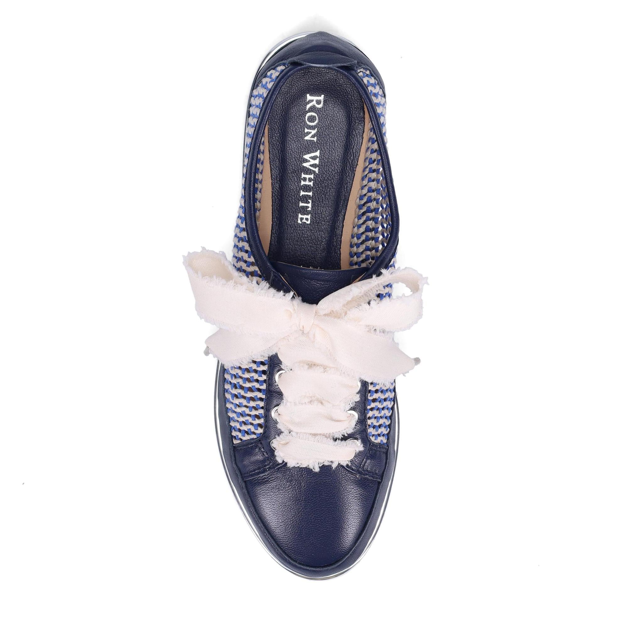 Novalee Raffia French Navy – Ron White Shoes