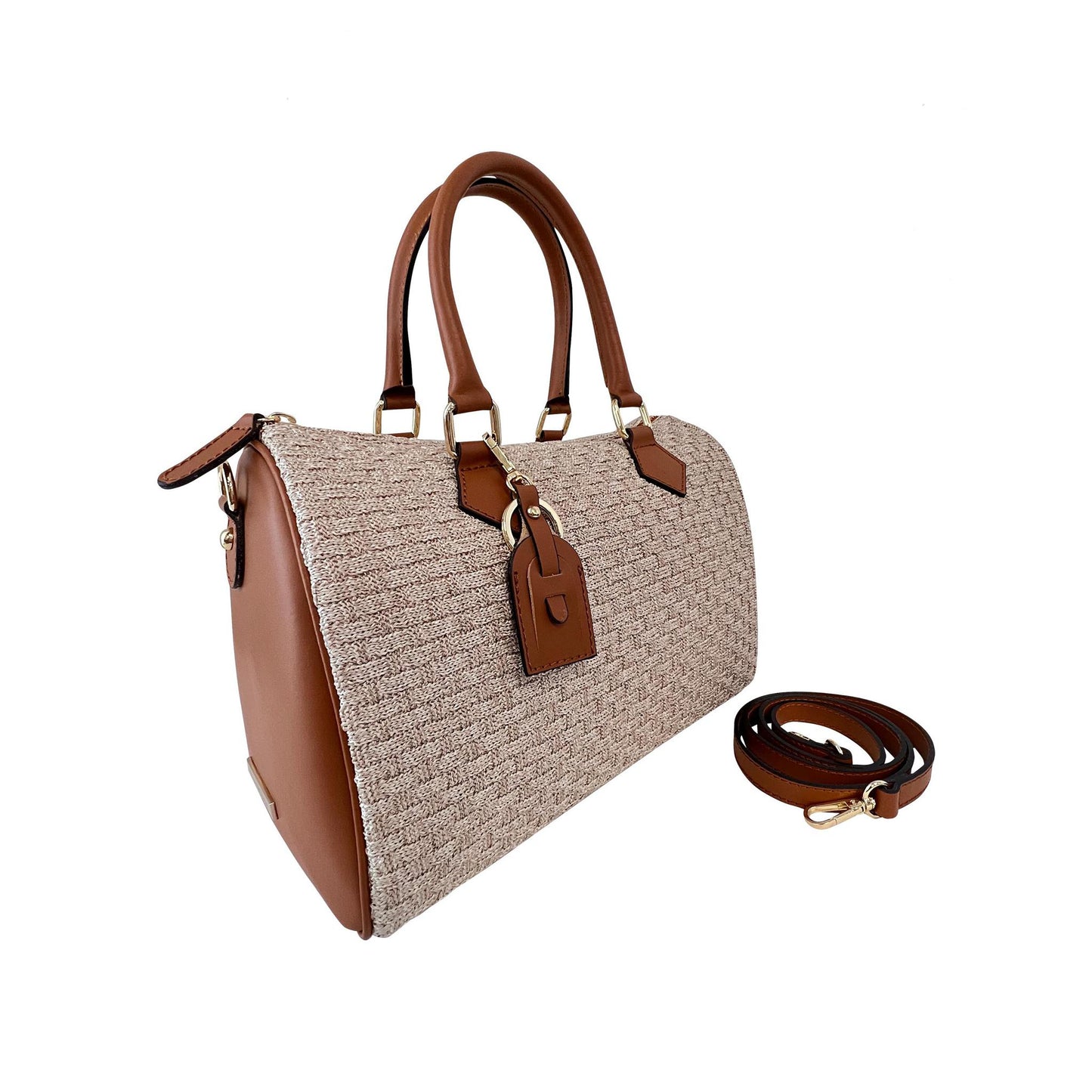 Farlin Raffia Cognac